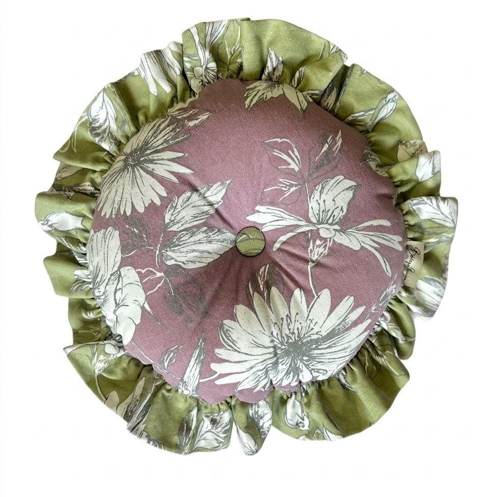 Pistachio Petal Frill Cushion
