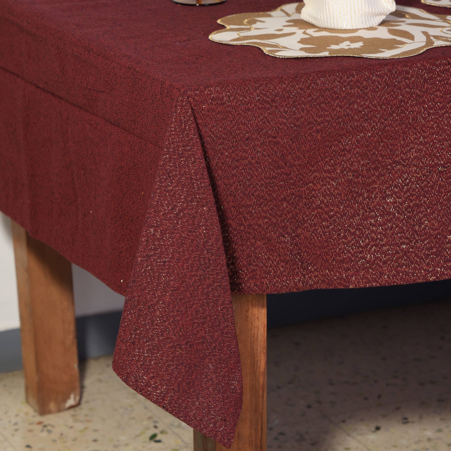 Plum Gold Tablecloth