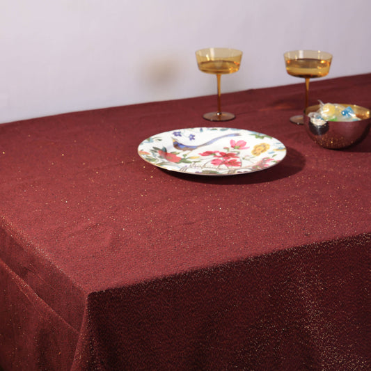 Plum Gold Tablecloth