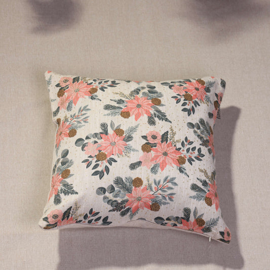 Pointsettia Blush Cushion Cover