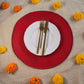 Red Glimmer Check Placemat (6 pcs set)