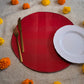Red Glimmer Check Placemat (6 pcs set)