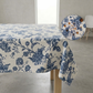 Spill Resistance Imperial Bloom Sapphire Tablecloth