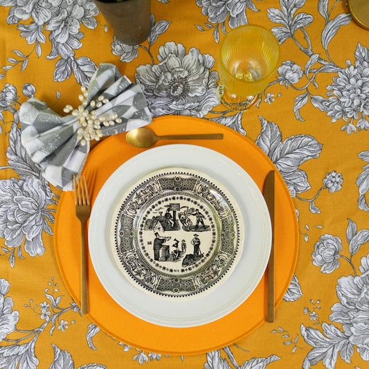 Spill Resistance Imperial Bloom Sole Tablecloth