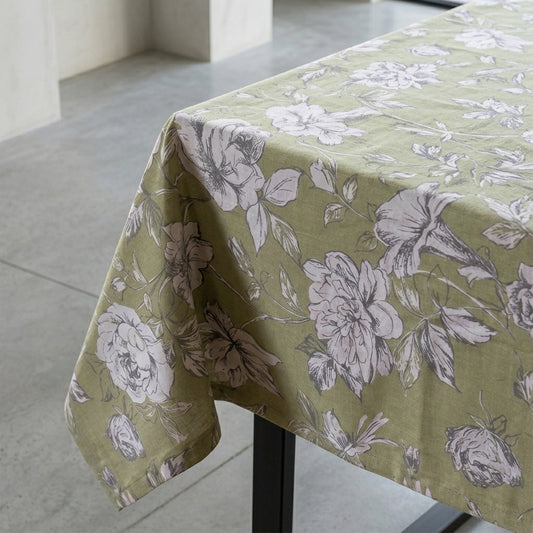 Stain Proof Magna Rose Tablecloth 10 Seater