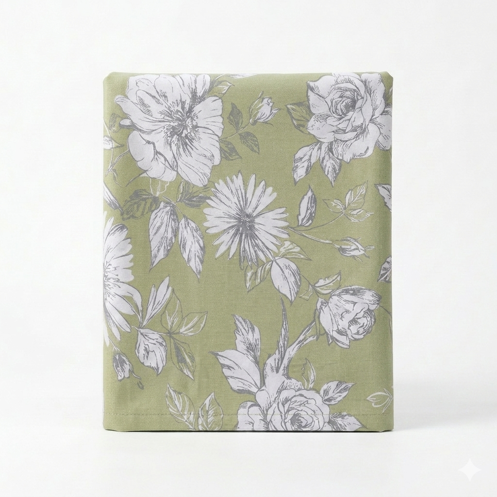 Stain Proof Magna Rose Pistachio Tablecloth