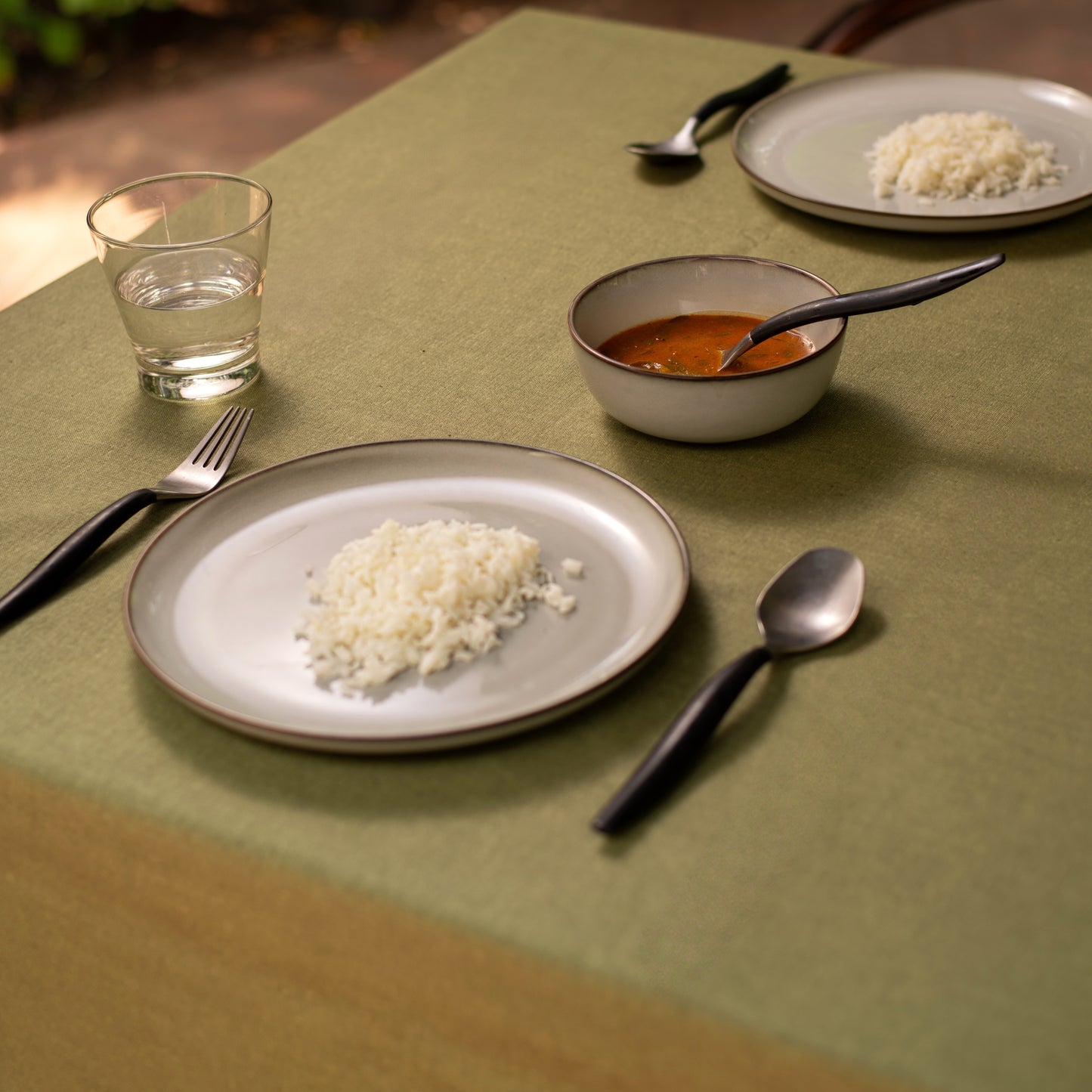 Stain Proof Riviera Forest Green Tablecloth