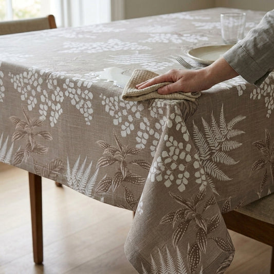Stain Proof Maria Rust Tablecloth