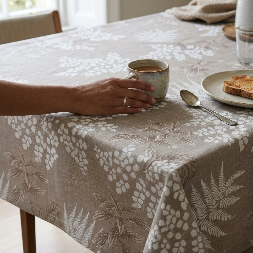 Stain Proof Maria Beige Tablecloth