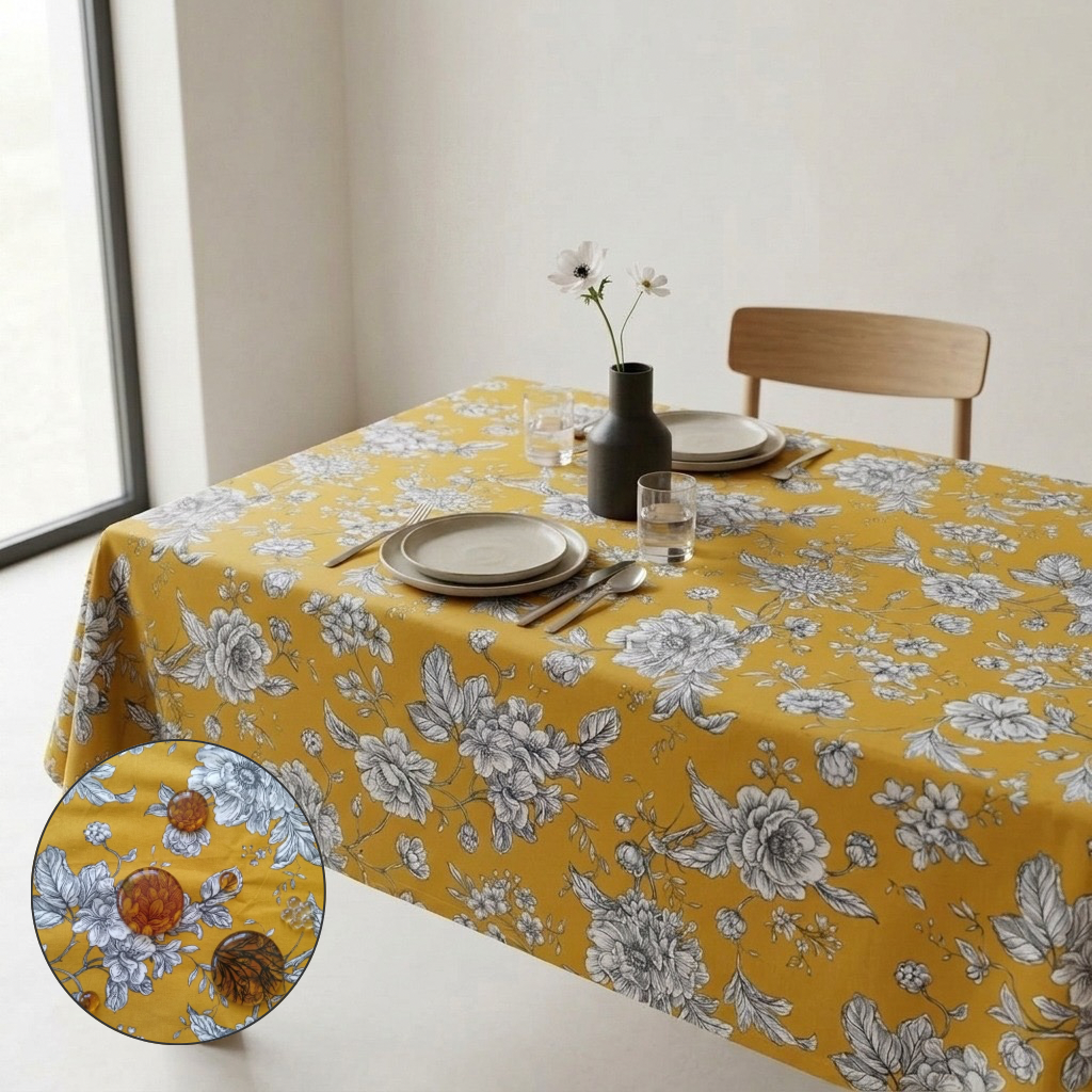 Spill Resistance Imperial Bloom Sole Tablecloth