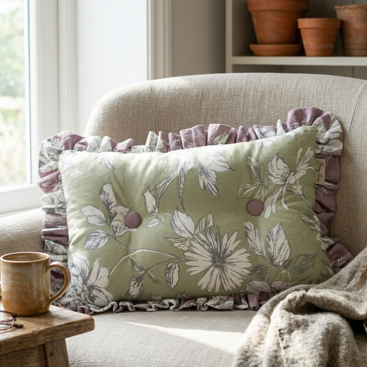 Verdant Rose Cushion