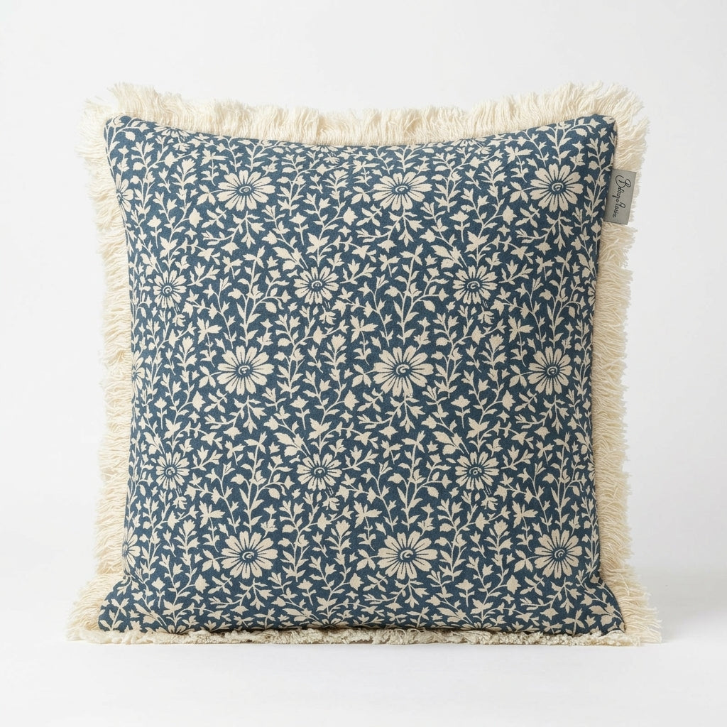 Vintage Bloom Cushion cover - Blue