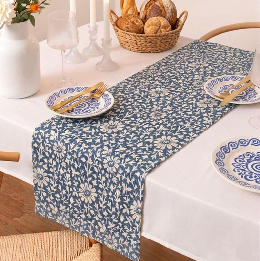 Vintage Bloom Blue Runner