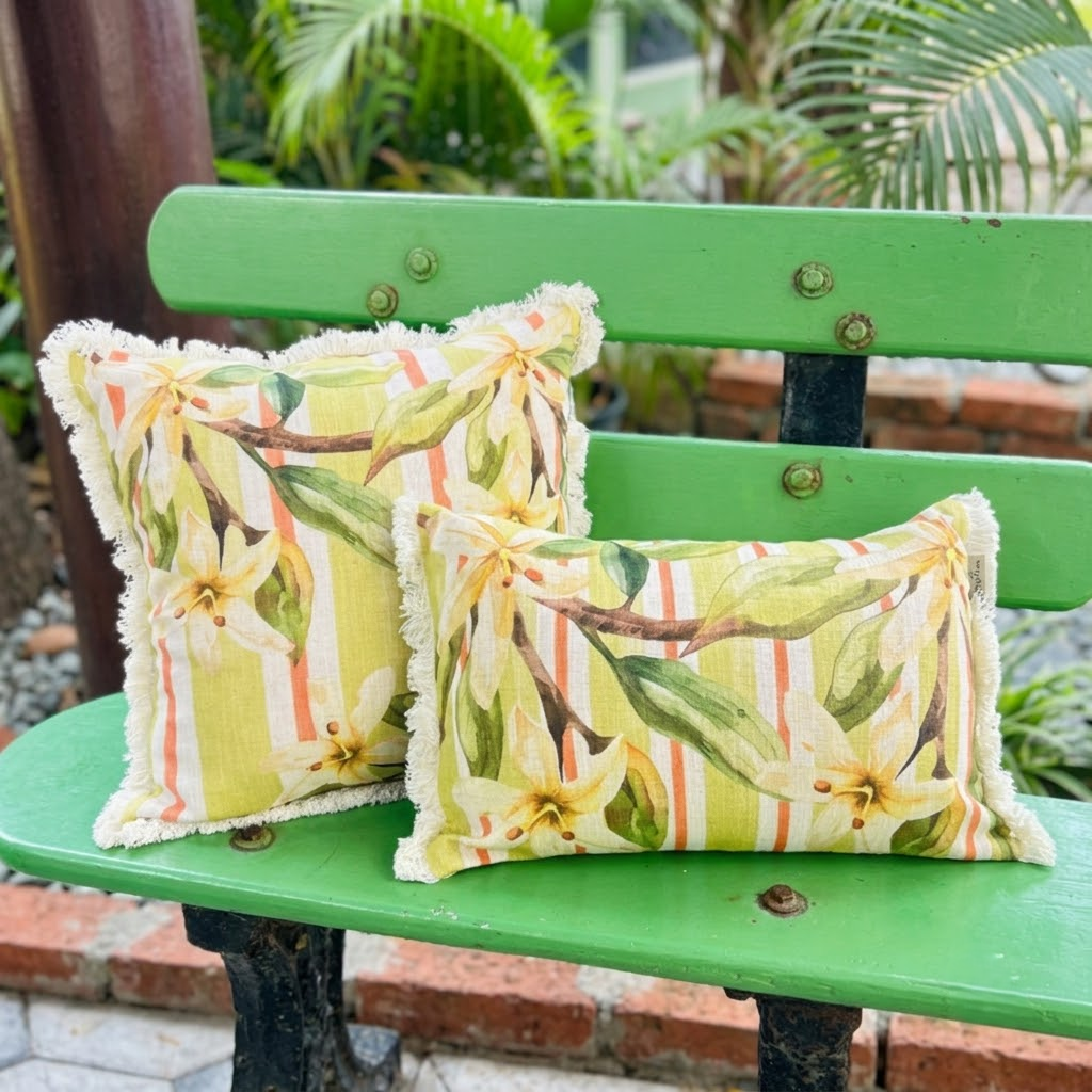 White Lily Cushion Cover
