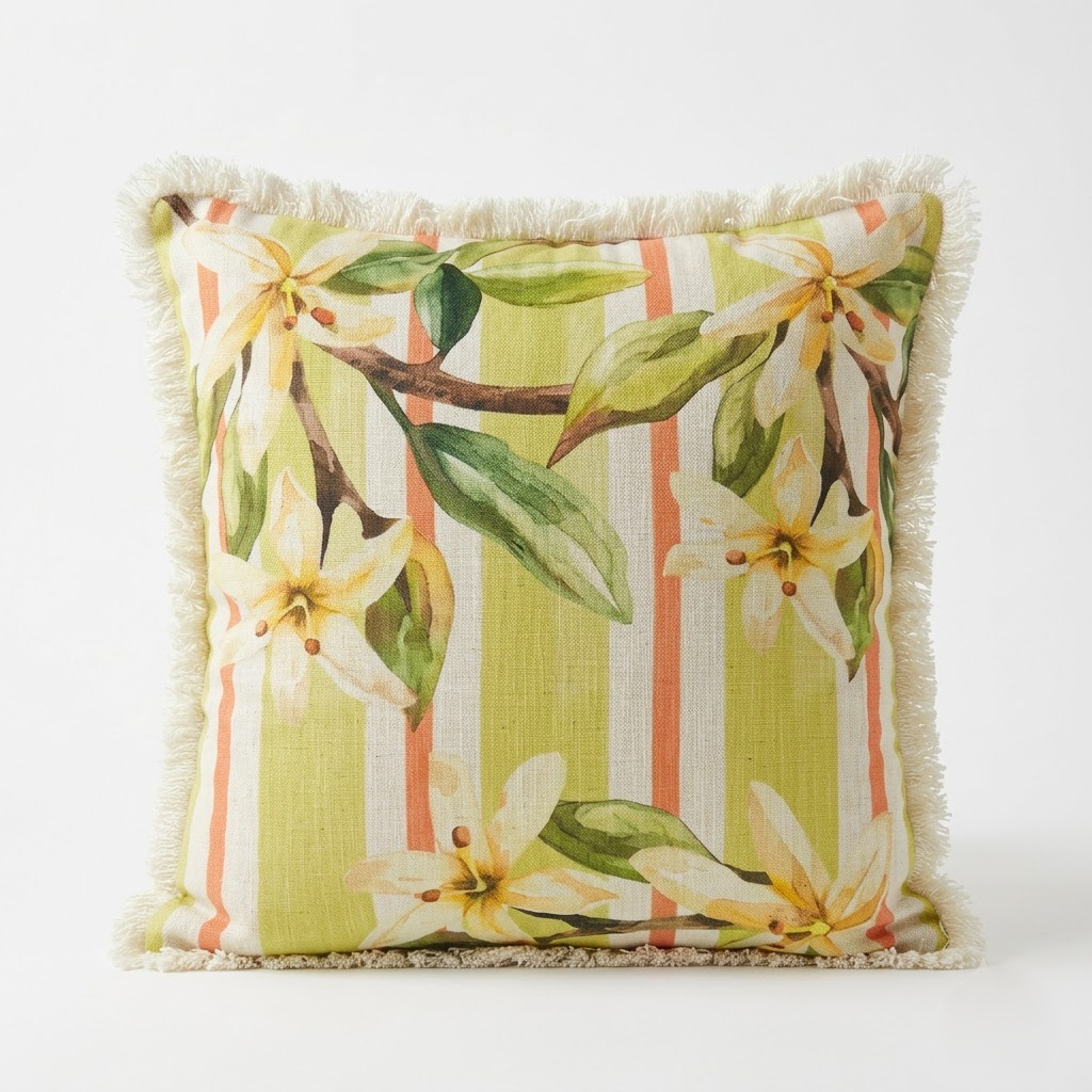 White Lily Cushion Cover