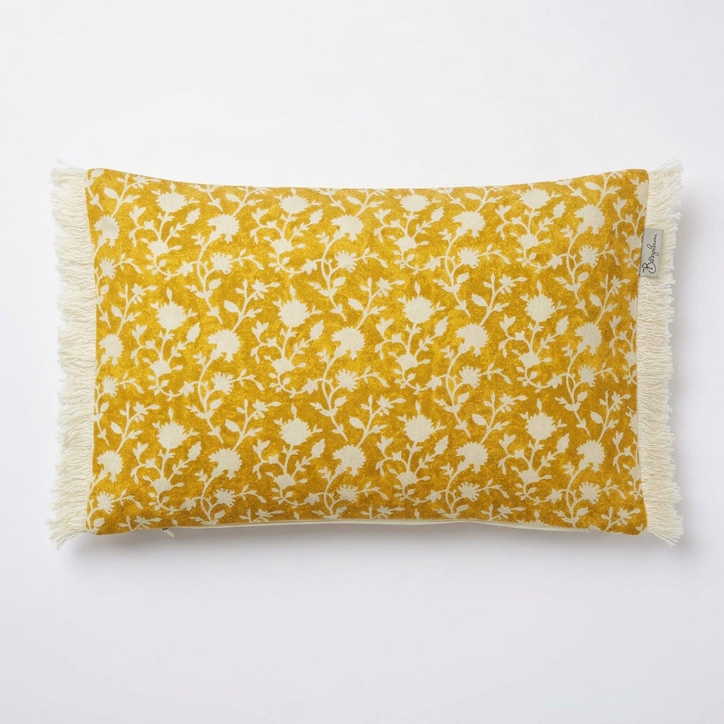 Vintage Bloom Cushion cover - Mustard
