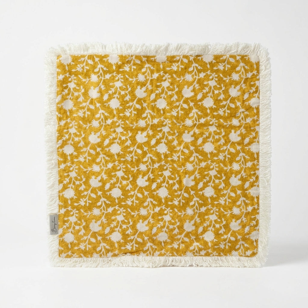 Vintage Bloom Cushion cover - Mustard