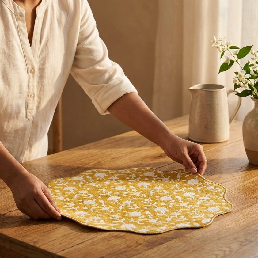 Vintage Bloom Mustard Placemat