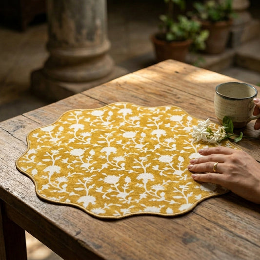 Vintage Bloom Mustard Placemat
