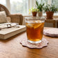Vintage Bloom Coaster – Dusty Rose