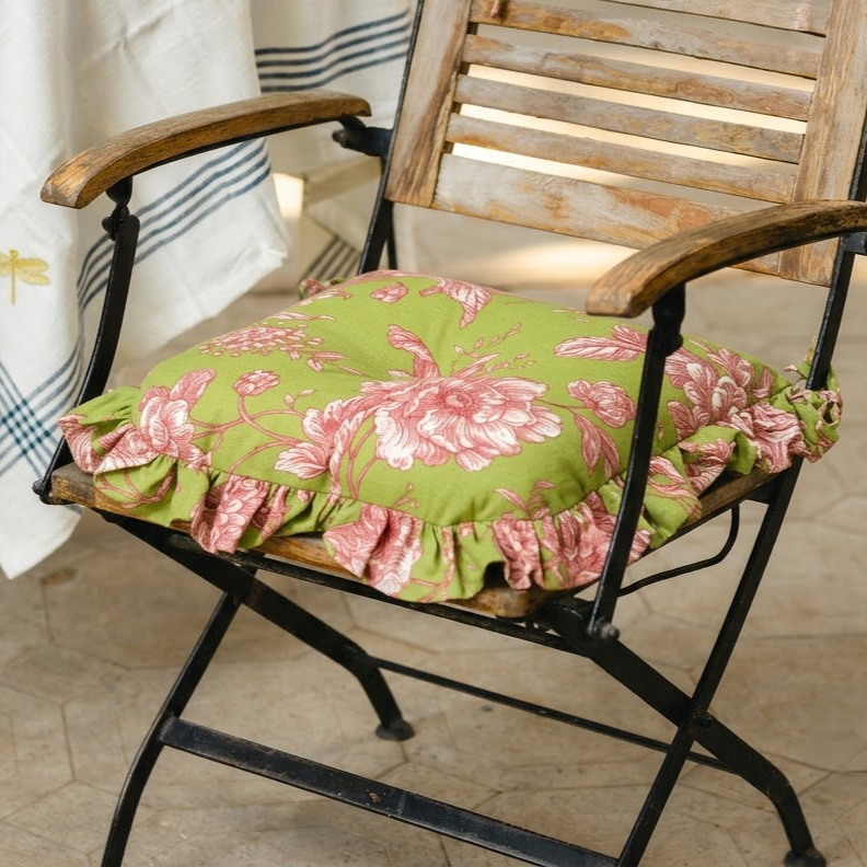 Imperial Bloom Chair Pads with Ties