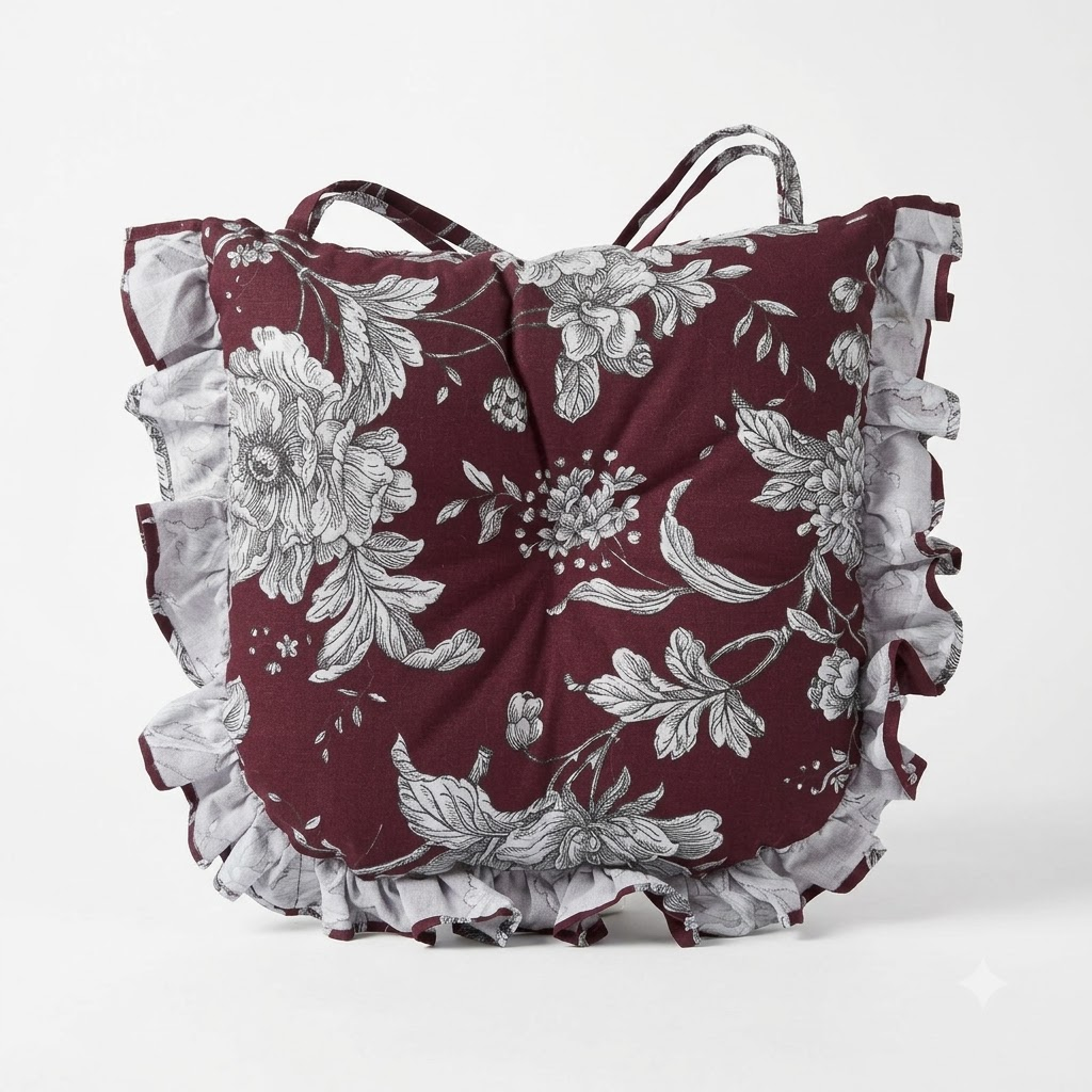 Imperial Bloom Chair Pads with Ties