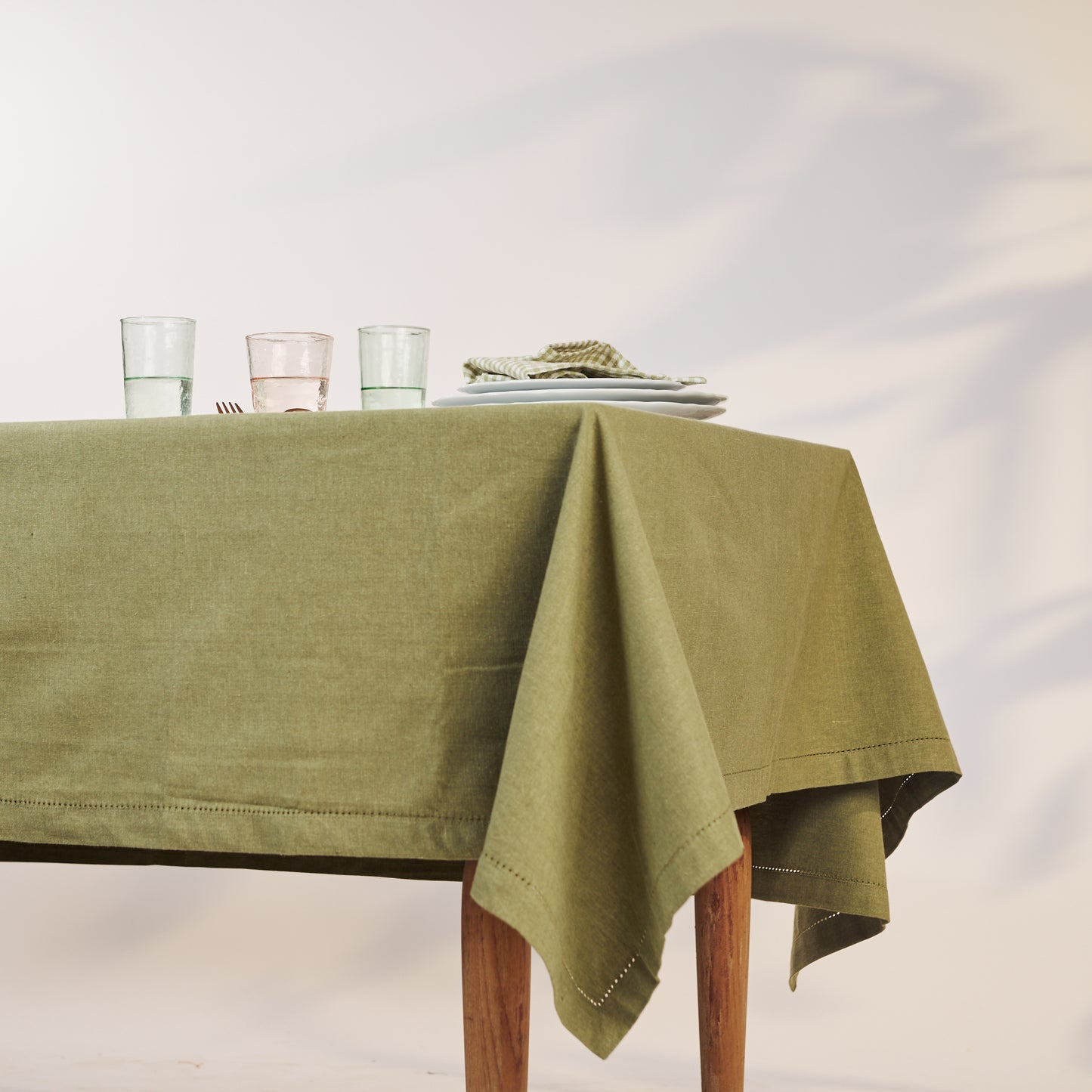 Riviera Forest Green Tablecloth