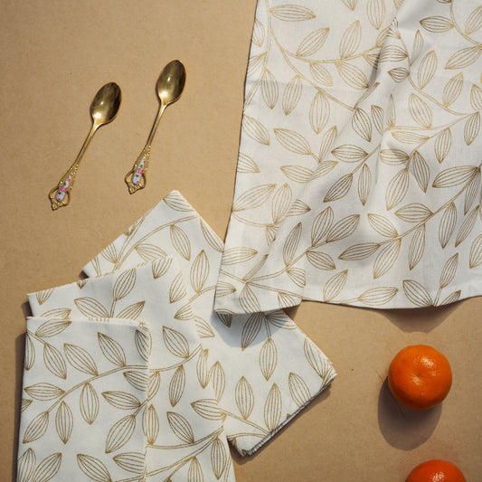 Feuille Gold Festive Napkin