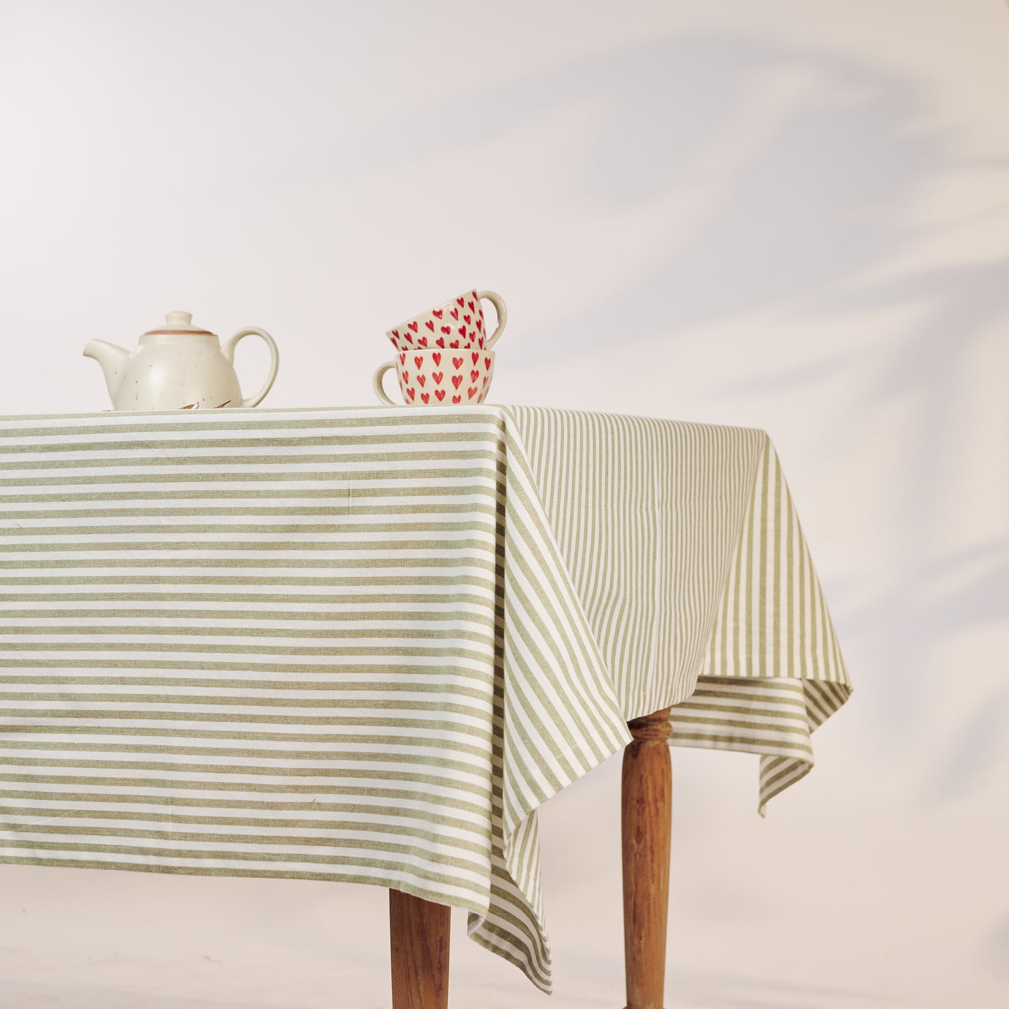 Maharaja Green Stripe Tablecloth