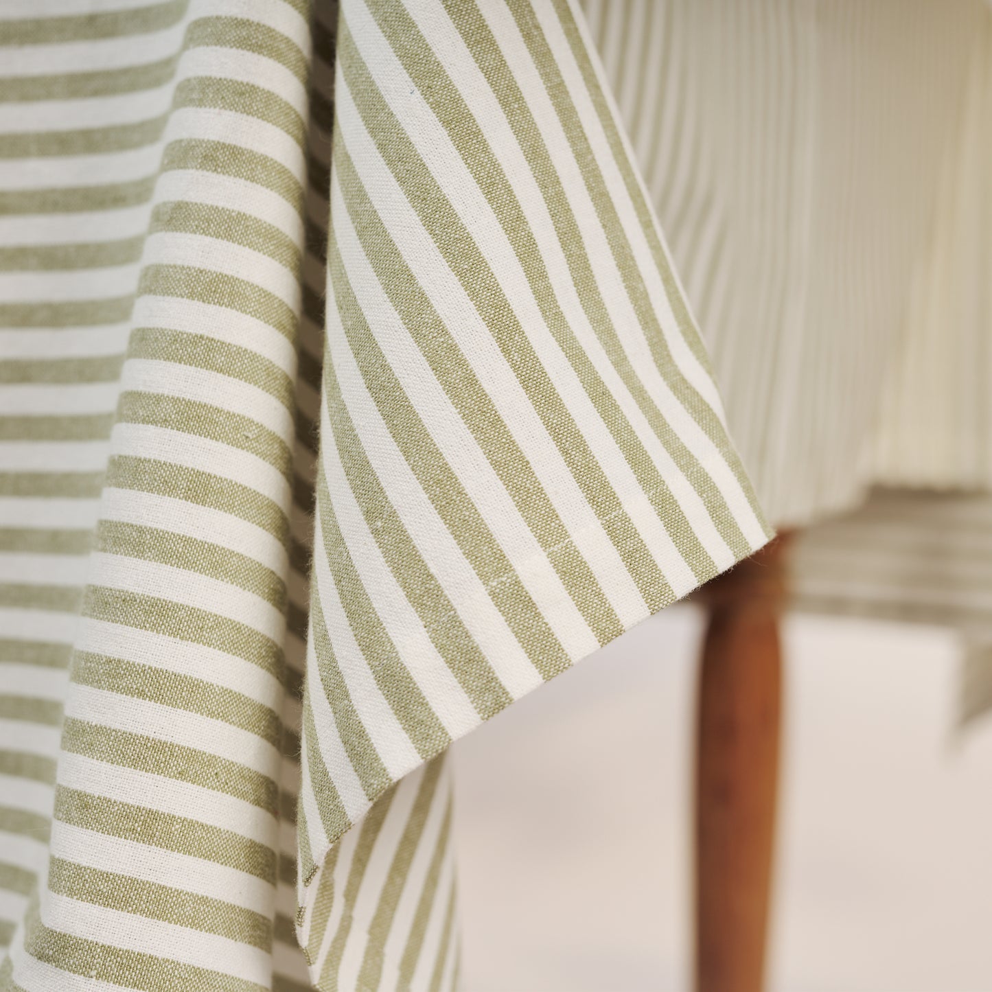 Maharaja Green Stripe Tablecloth