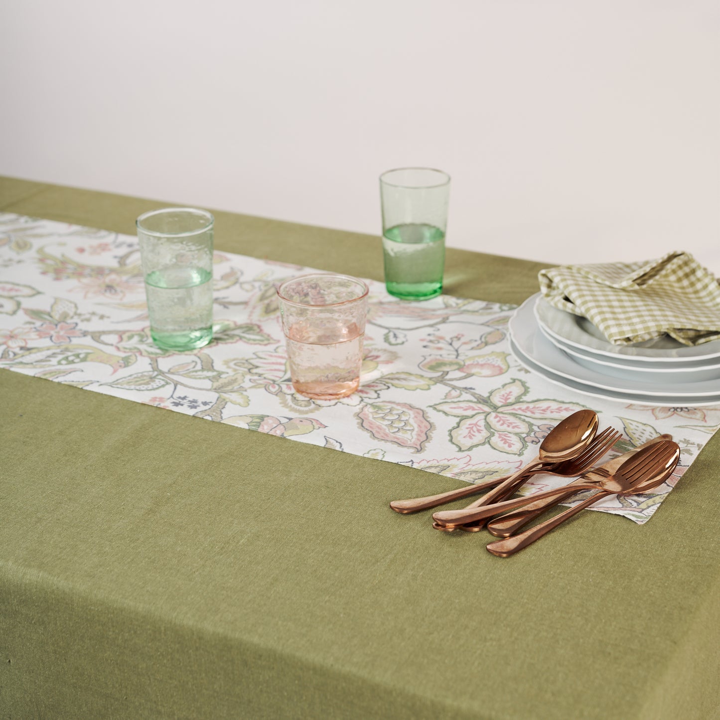 Riviera Forest Green Tablecloth