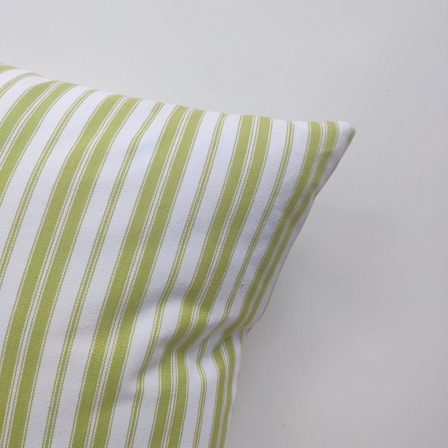 Ticking Stripe - Lime Green