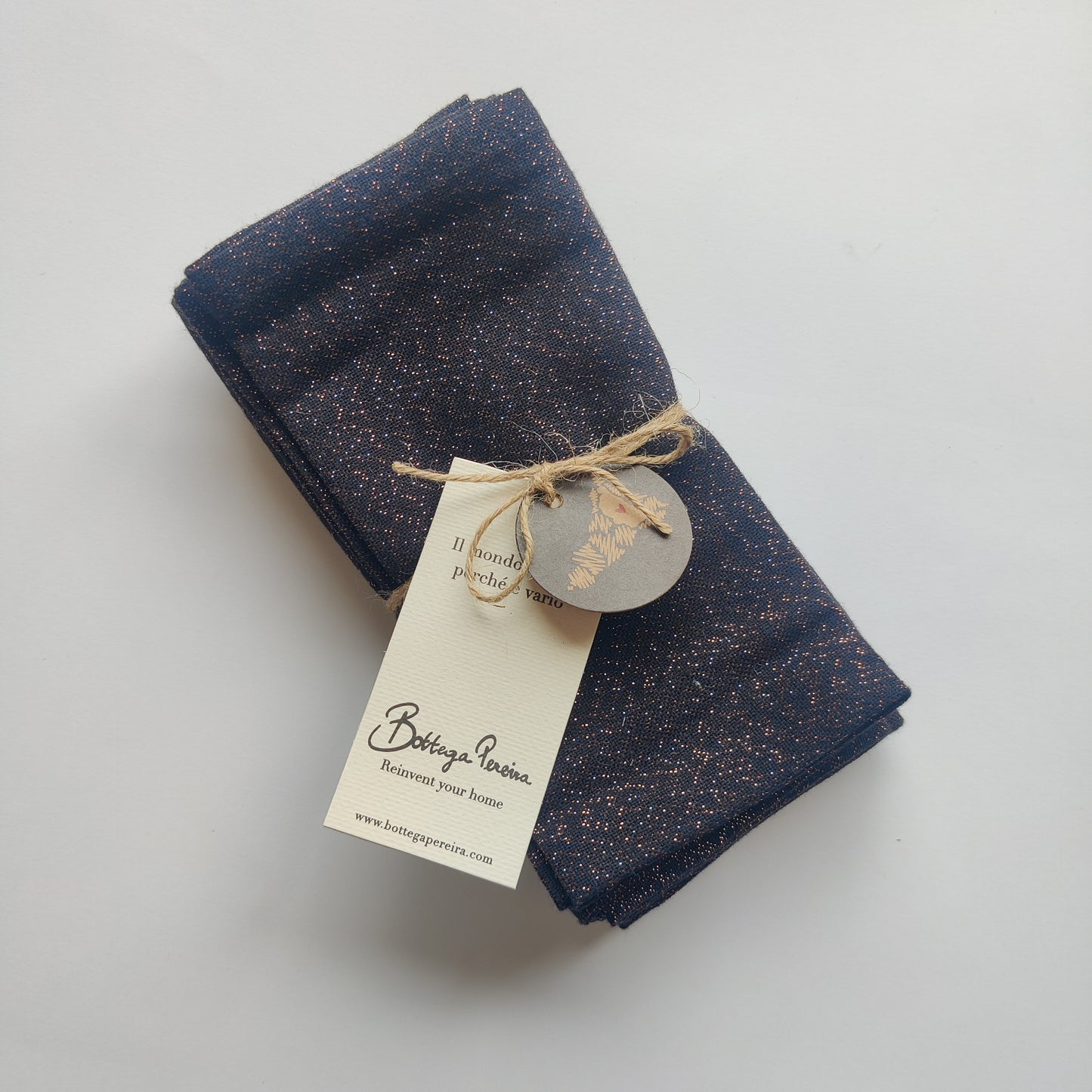 Glimmer Lurex Napkin - Copper