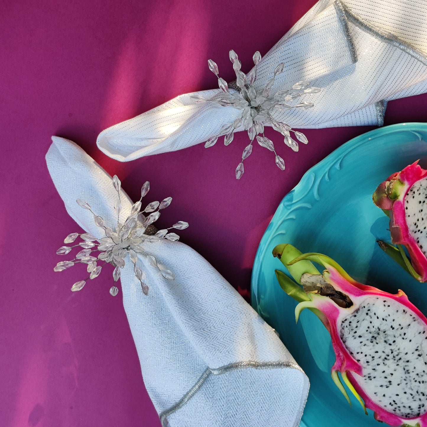 Fireworks - Silver Napkin rings