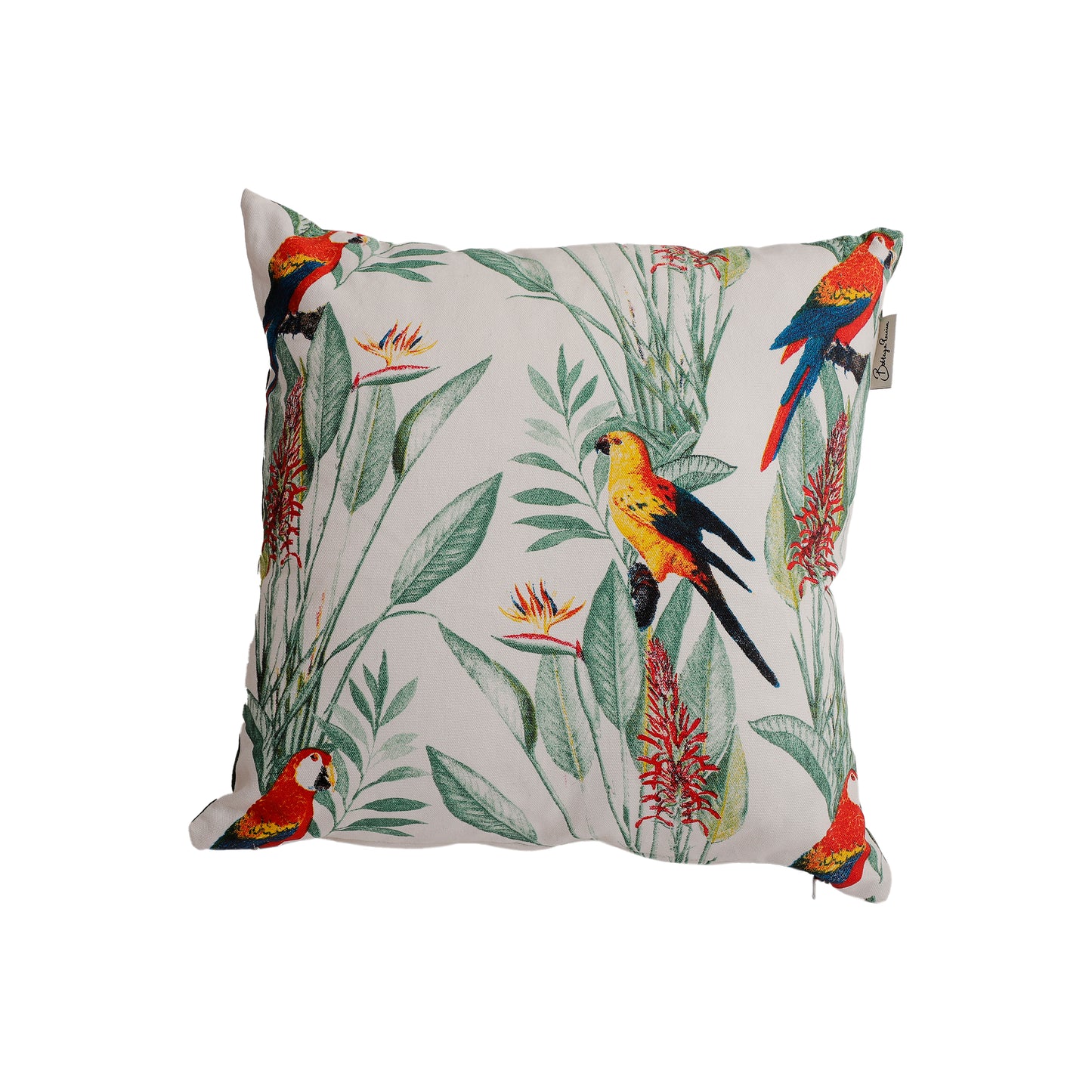 Tropical Parrot Cushion Cover